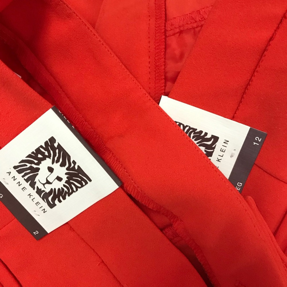 Anne Klein Poppy Red Pants - Picture 8 of 8